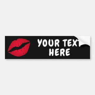 Autocollant De Voiture Rouge Ombre Lipstick Diva Lips Noir