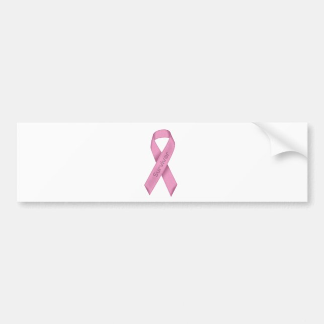 Autocollant De Voiture Ruban rose survivant (Devant)