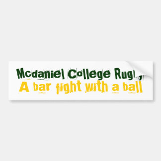 Autocollant De Voiture Rugby d'université de Mcdaniel, combat de barre