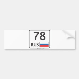 Autocollant De Voiture RUS. St.Peresburg. 78
