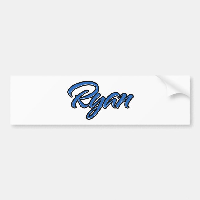 Autocollant De Voiture Ryan Blue (Devant)