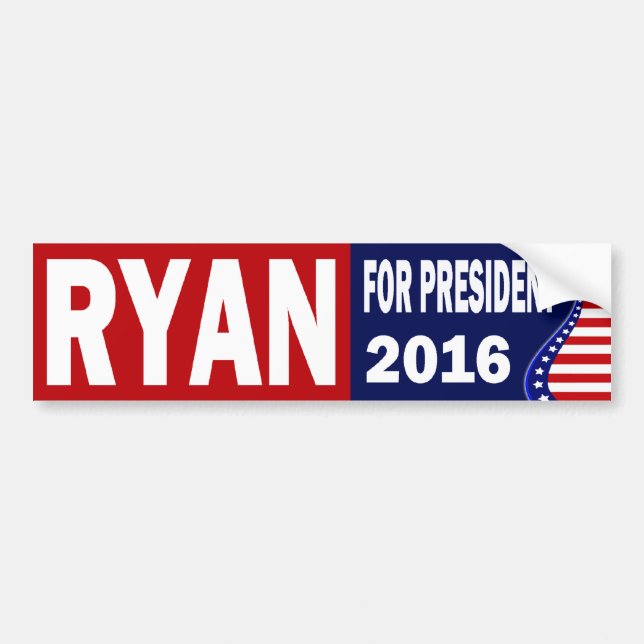 Autocollant De Voiture Ryan pour le président 2016 (Devant)