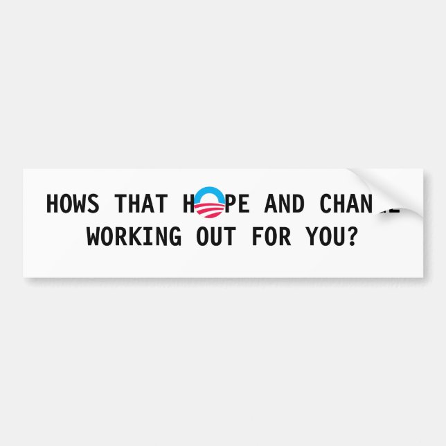 Autocollant De Voiture S-RoundObamaSymbol, COMMENT QUI PE de H ET (Devant)