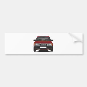 Autocollant De Voiture Saab 900 turbo (rouge)