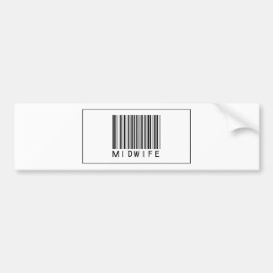 Autocollant De Voiture Sage-femme de code barres