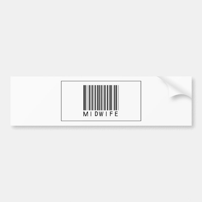 Autocollant De Voiture Sage-femme de code barres (Devant)