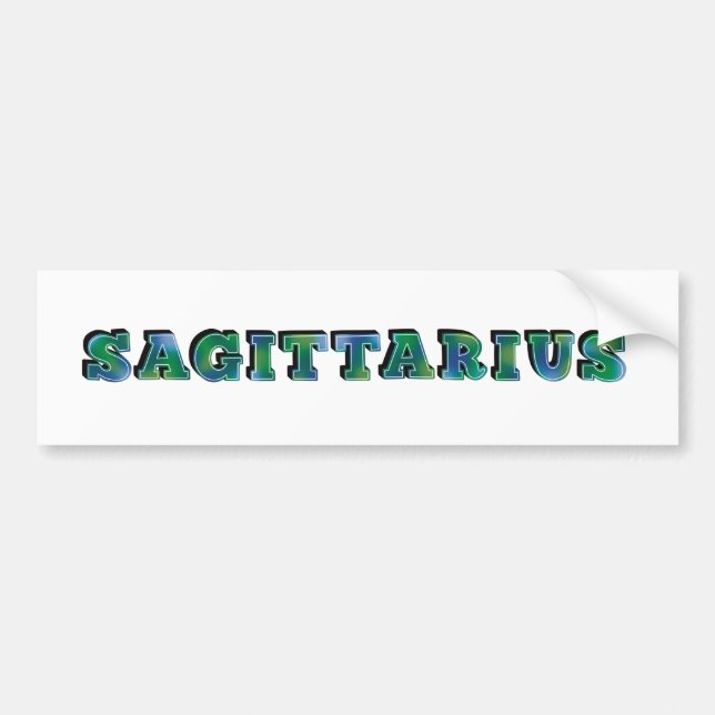 Autocollant De Voiture Sagittarius Lettering (Devant)