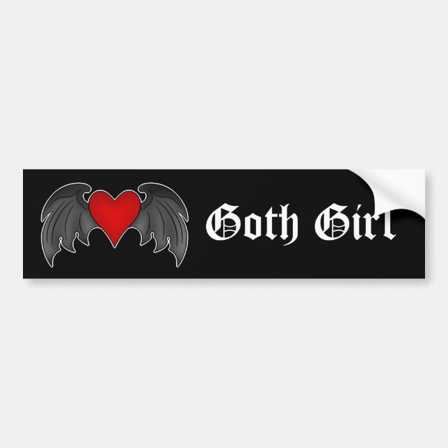Autocollant De Voiture Saint-Valentin gothique (Devant)