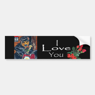 Autocollant De Voiture Saint-Valentin Motard Berger Allemand