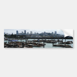 Autocollant De Voiture San Francisco et Otaries de Pier 39 Ciel de la Vil