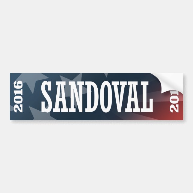 AUTOCOLLANT DE VOITURE SANDOVAL 2016 (Devant)