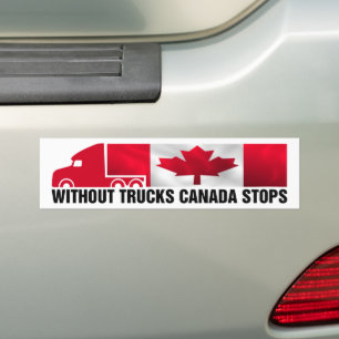 Autocollant De Voiture Sans Camions Canada arrête Camion et drapeau canad