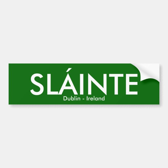Autocollant De Voiture Santé - Dublin Irlande (Devant)