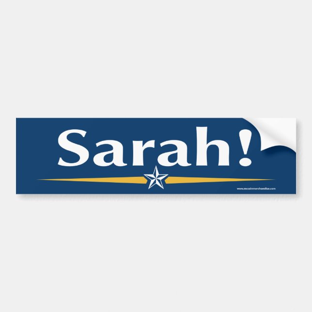 Autocollant De Voiture Sarah ! Adhésif pour pare-chocs (Devant)