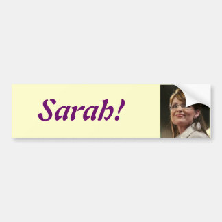 Autocollant De Voiture Sarah ! adhésif pour pare-chocs