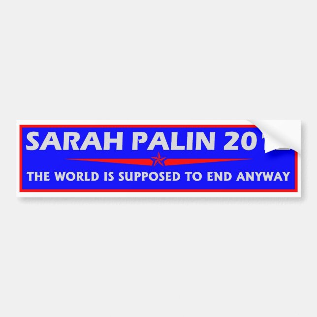 Autocollant De Voiture Sarah Palin 2012 (Devant)