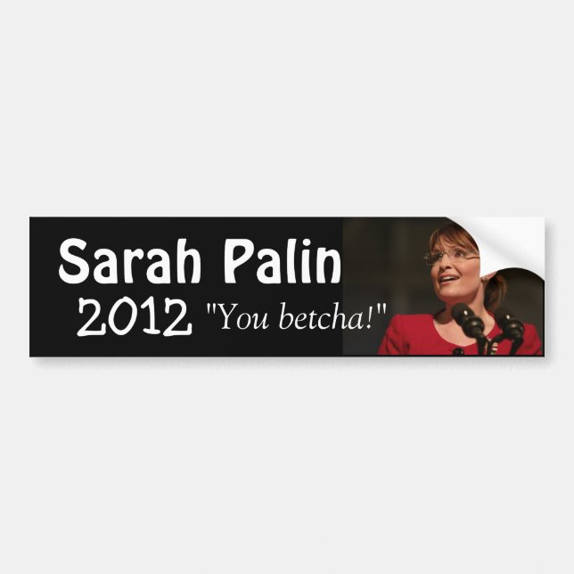 Autocollant De Voiture Sarah Palin 2012 (Devant)