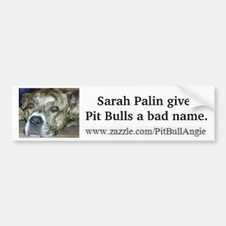 Autocollant De Voiture Sarah Palin donne à des pitbulls une réputation