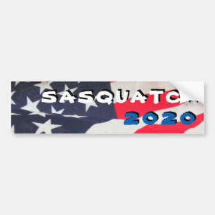 Autocollant De Voiture Sasquatch 2020 avec le drapeau