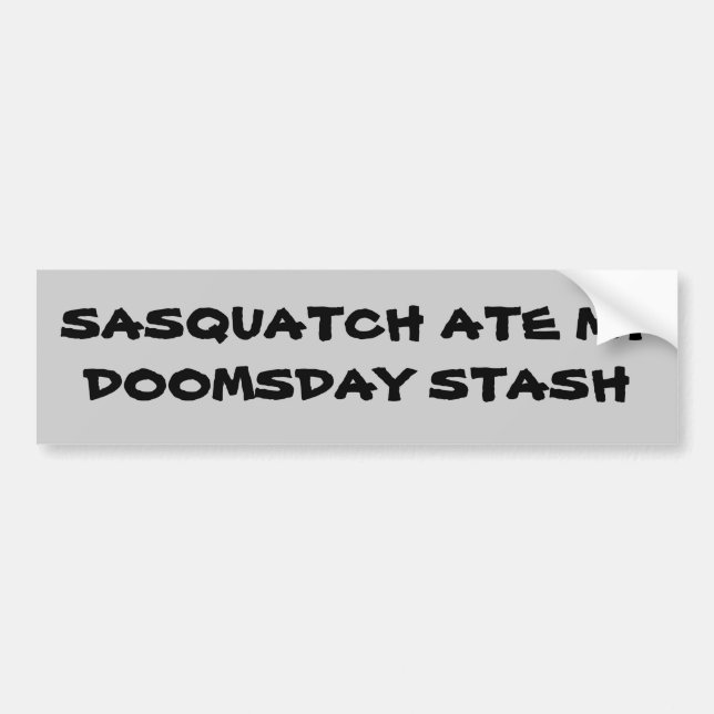 Autocollant De Voiture Sasquatch / Cacheroute de l'apocalypse (Devant)