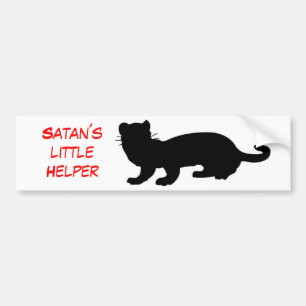 Autocollant De Voiture Satan's little Helper avec des fringues
