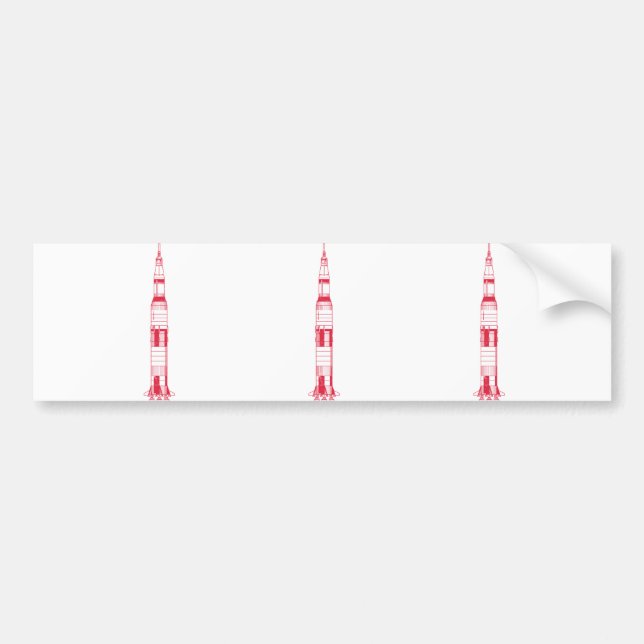 Autocollant De Voiture Saturn Rocket (Devant)