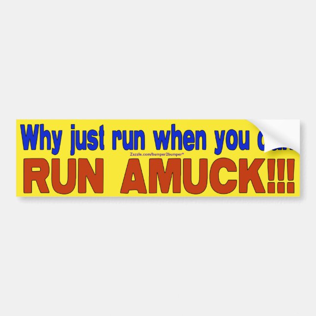 Autocollant De Voiture Sauve Amuck (Devant)
