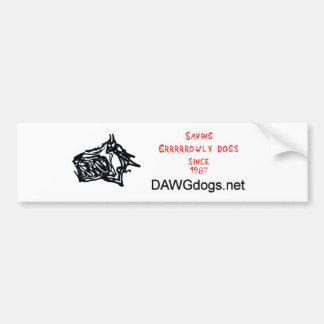 Autocollant De Voiture sauvegarde growly des chiens
