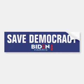 AUTOCOLLANT DE VOITURE SAUVER LA DÉMOCRATIE