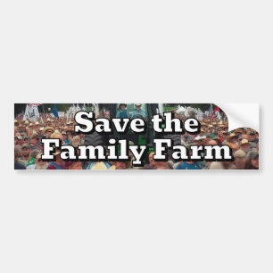 Autocollant De Voiture Sauver la ferme familiale