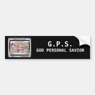 Autocollant De Voiture Sauveur personnel de Dieu de GPS