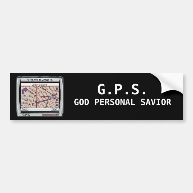 Autocollant De Voiture Sauveur personnel de Dieu de GPS (Devant)