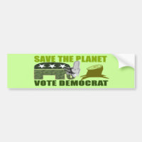 Sauvez la Planète Votez Démocrate Obama Autocollan