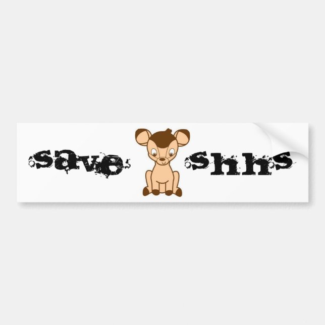 Autocollant De Voiture Sauvez l'adhésif pour pare-chocs de SHHS (Devant)