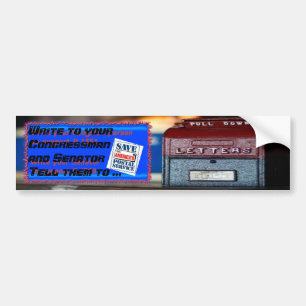 Autocollant De Voiture Sauvez le service postal de l'Amérique