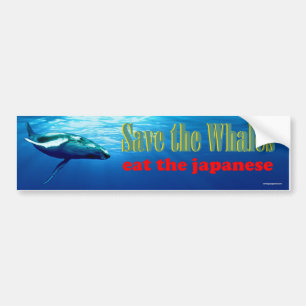Autocollant De Voiture sauvez les baleines…