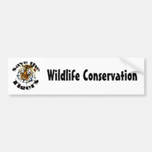 Autocollant De Voiture Sauvez les tigres