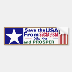 Autocollant De Voiture Sauvez les USA du socialisme