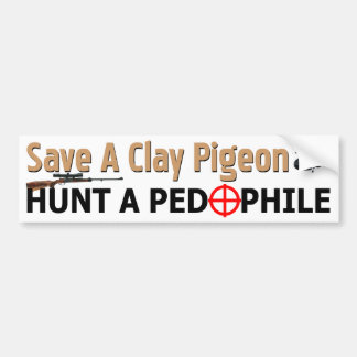 Autocollant De Voiture Sauvez un pigeon d'argile !