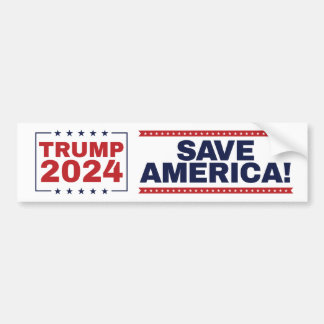 Autocollant De Voiture Save America ! Trump 2024 Bumper Sticker