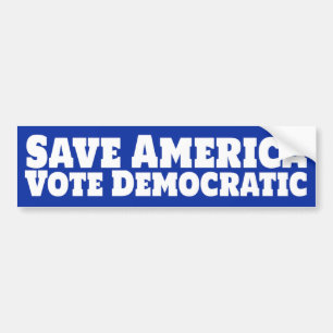 Autocollant De Voiture Save America Vote démocrate
