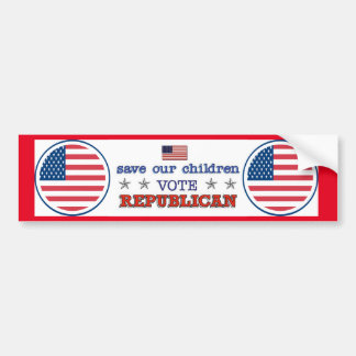 Autocollant De Voiture Save Children Vote Républicain