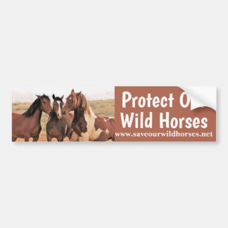 Autocollant De Voiture Save Our Wild Horses 
