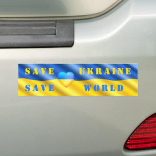 Autocollant De Voiture Save Ukraine - Save World - Aide - Liberté - Paix