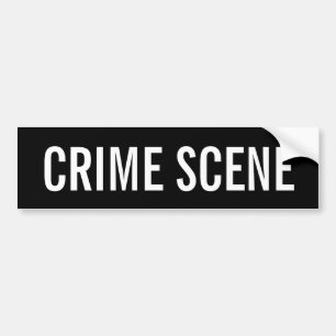 Autocollant De Voiture SCÈNE DU CRIME - emblème blanc de logo