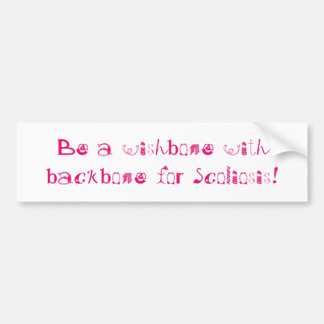 Autocollant De Voiture Scoliose (Devant)