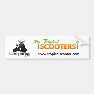 Autocollant De Voiture ScootOrDie, logo_02, www.tropicalscooter.com