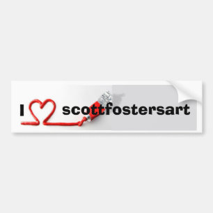Autocollant De Voiture scottfostersart du coeur i