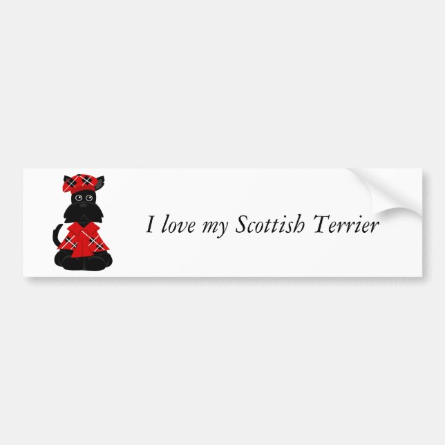 Autocollant De Voiture Scottie de PeticularFashions.com (Devant)