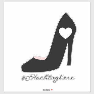 Autocollant de voiture Script de nom de coeur de t